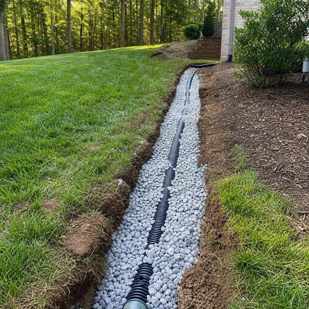 French drain and drainage solutions installation